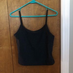 Beyond Yoga spacedye cropped tank with built in bra. Size medium, EUC